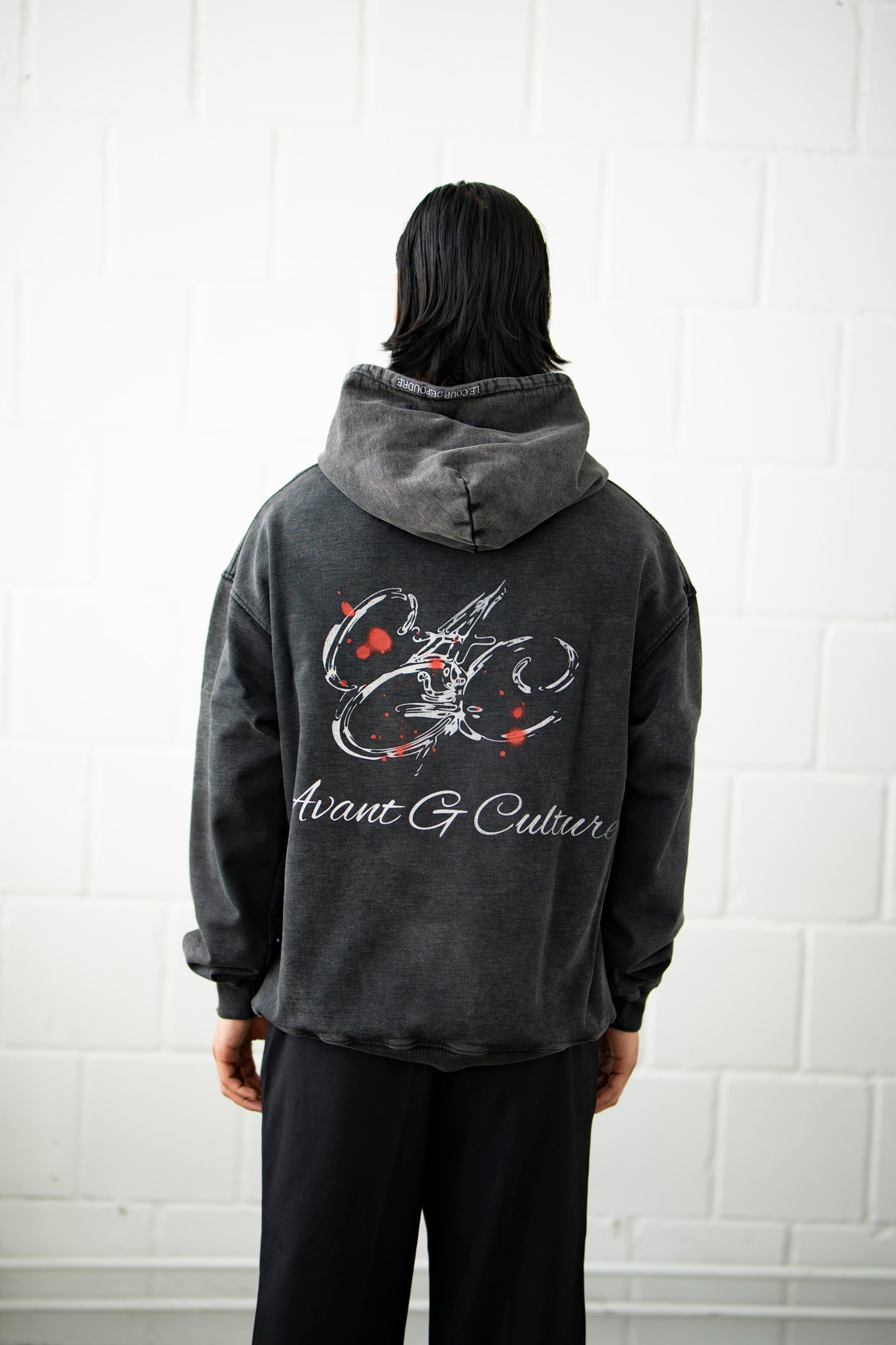 AGC HEAVY WASHED HOODIE BLACK